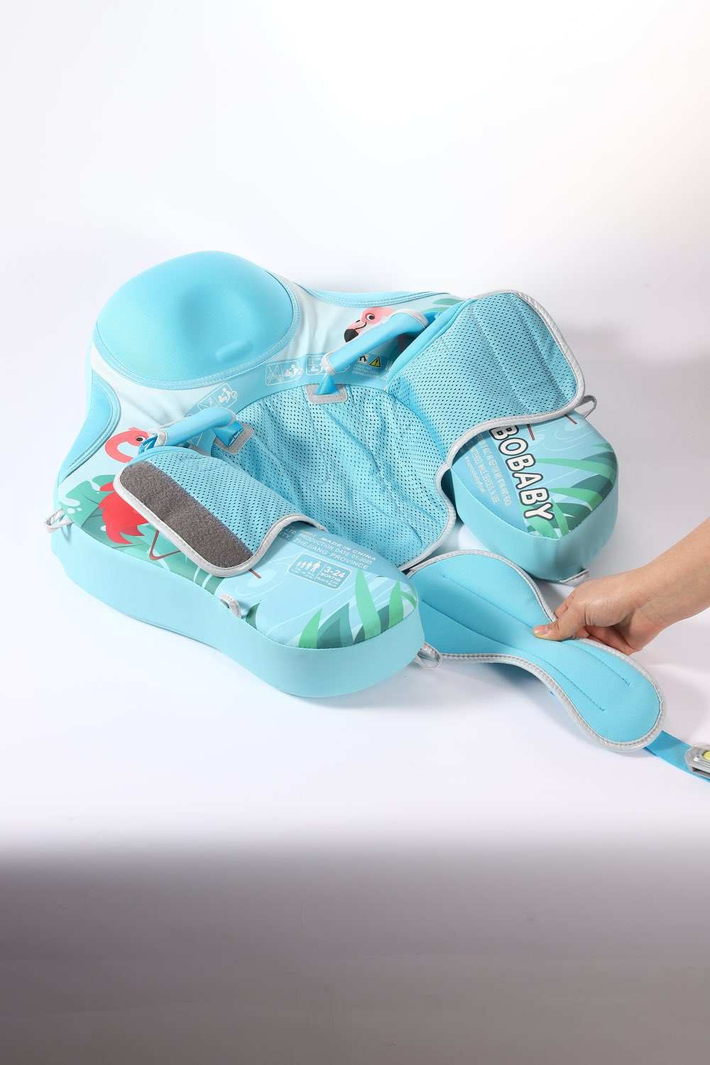 Blue Flamingo Deluxe Baby Float