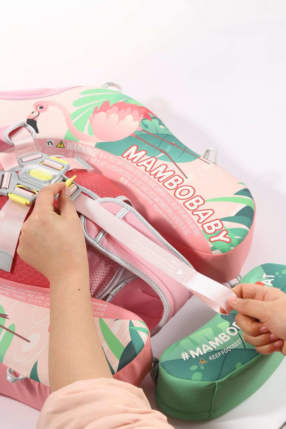 Pink Flamingo Deluxe Baby Float